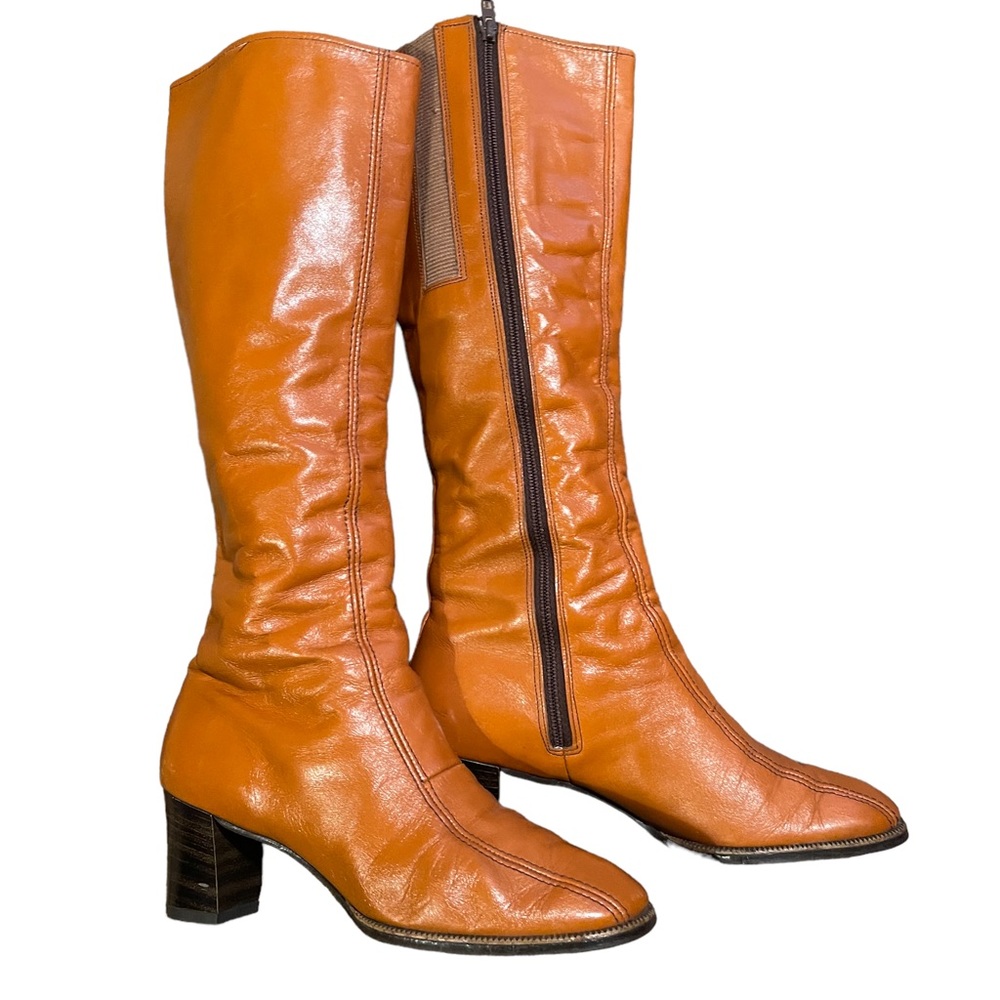 6 N vintage 60s 70s mod Hippie knee high gogo boots